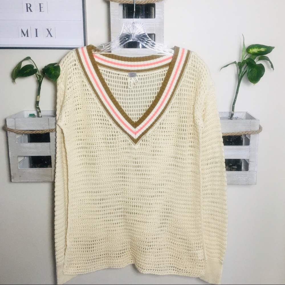 Free People | We The Free Open Knit V Neck Sweater